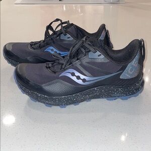 Saucony ICE Black and Blue Trail Shoes